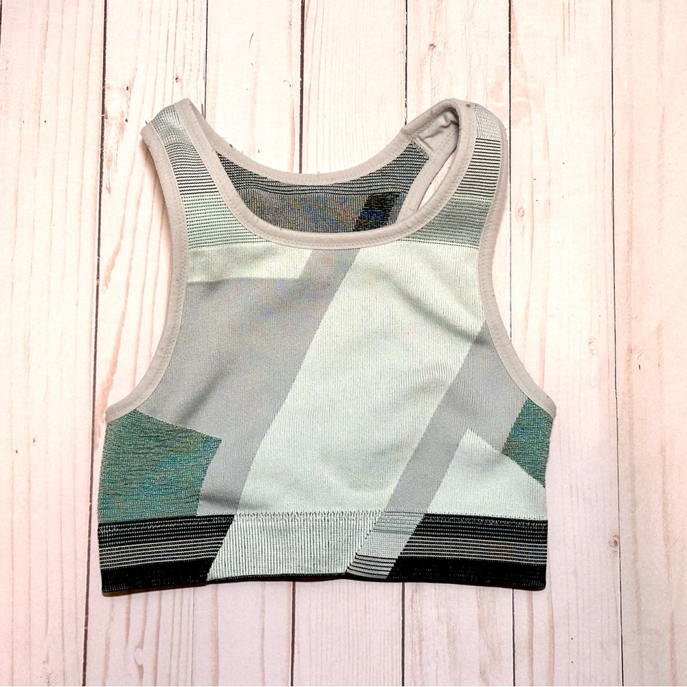 Nike Dri Fit Colorblock Racerback Seamless Sports Bra Sz S